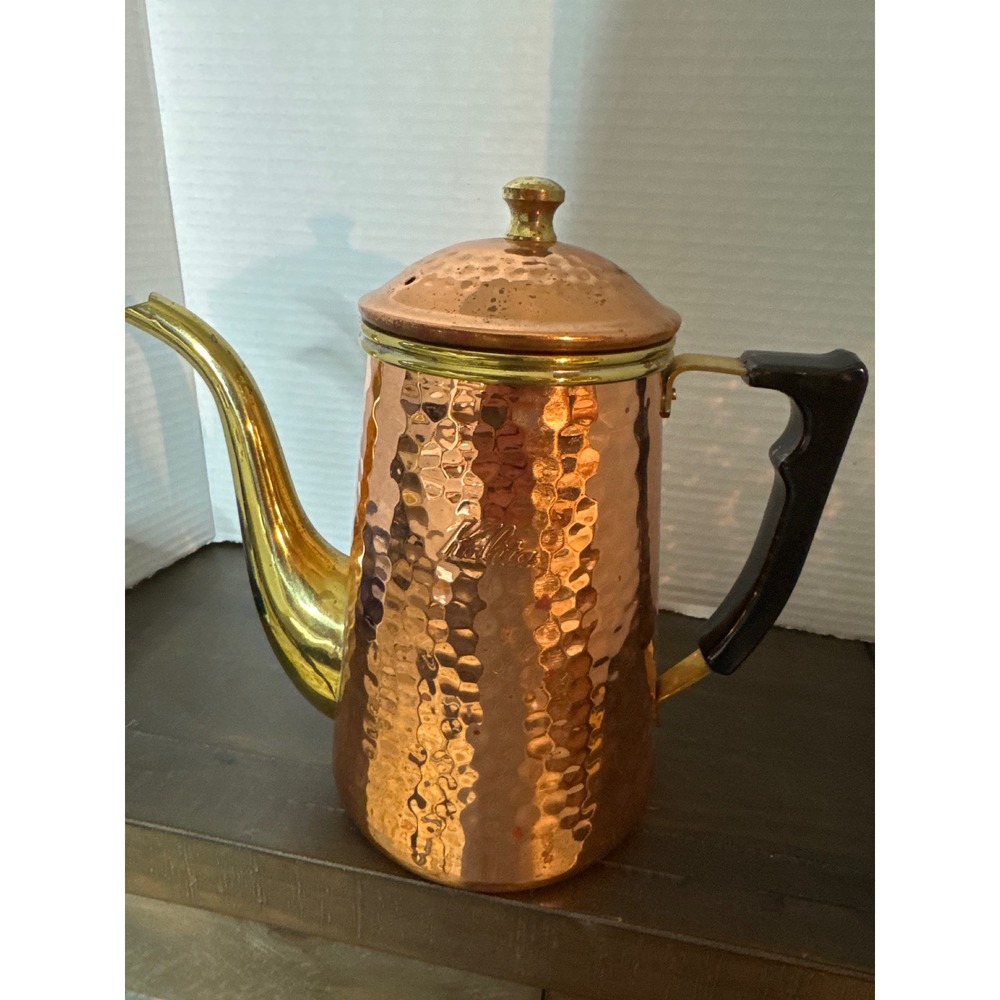 Kalita Hammered Copper Coffee Pot Gooseneck Pour Over Kettle Made in Japan 700ml